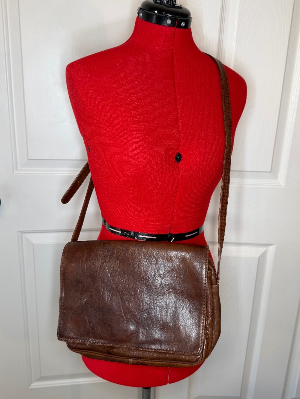 Vintage Marianelli Italy Genuine Leather Brown Leather Shoulder Bag Purse